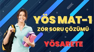 YÖS MATEMATİK - 1 | MAT-1 ZOR SORU ÇÖZÜMÜ -2 | (YÖS 2024)