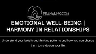 Emotional Well-being | Harmony In Relationships | Ft. Prasant S Jituri | Pranalink