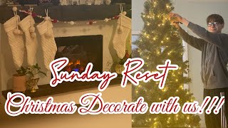 ✨SUNDAY RESET LIVING ROOM CHRISTMAS DECORATION ALL on a FRUGAL BUDGET ✨