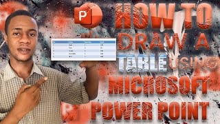 HOW TO DRAW A TABLE USING MICROSOFT POWER POINT