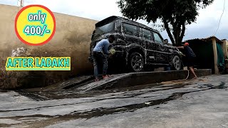 ladakh ki mitti utrna bahut muskil hai .....!!! washing scorpio after ladakh