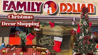 Family Dollar Christmas Decor Shopping | Walmart Matching Pj Haul | Shop With Me #vlogmas2021| Day 2