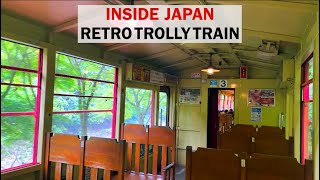 Riding a Trolley Retro Train to Enjoy the Four Seasons in Japan.