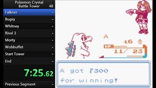 [2:00:33] Pokemon Crystal Battle Tower speedrun (current PB)