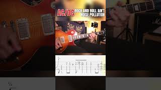 AC DC Rock And Roll Ain't Noise Pollution Riff Guitar Tutorial Tabs