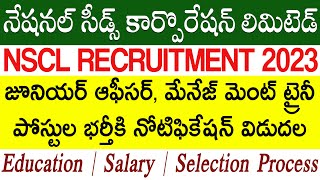 NSCL Recruitment 2023 | NSCL New Vacancy 2023 | National Seeds Corporation Limited Jobs Apply Online