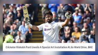 Cricketer Rishabh Pant Unveils A Special Art Installation At Jio World Drive, BKC