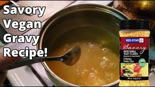 EASY Savory Vegan Gravy Recipe!!