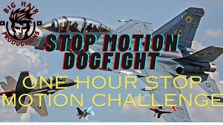 I Stop Motioned an Airplane Dogfight scene (One Hour Stop Motion Challenge.)