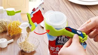 How To Use A Food Storage Bag Clip To Pour A Useful Kitchen Gadget Best Selling For Christmas 2021