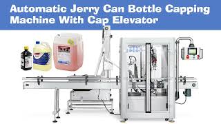 ZONESUN ZS-XG441F Jerry Can F-style Gallon Bottle Cap Screw Capping Machine Big Jars With Cap Feeder