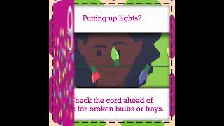 Check your lights for frays or blown bulbs (Holiday safety tip day 9)