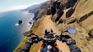 Luma Dream Machine | Motorbike Ride Along Cliffside Road