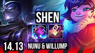 SHEN vs NUNU & WILLUMP (TOP) | 7/0/5, Rank 4 Shen, Godlike | EUNE Grandmaster | 14.13