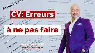 Les erreurs à ne pas commettre sur ton C V