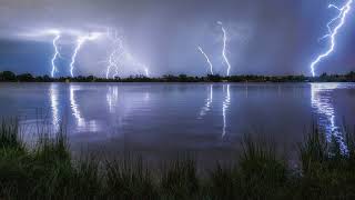 Lightning over a Lake