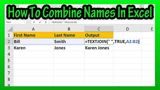 How To Combine First And Last Names In Excel Explained Using The TEXTJOIN Function