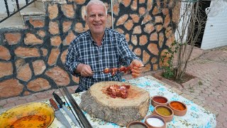 BUGÜN KÖYDE TEMİZ HAVADA KUZU YÜREK YAPTIK