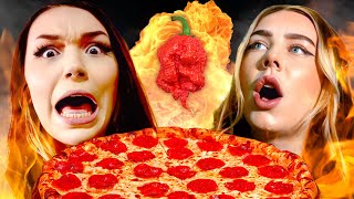 The Girls Make the World's Spiciest Pizza!