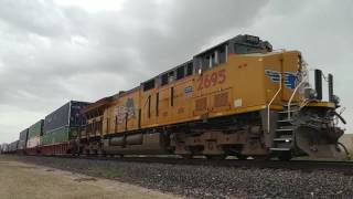 2 Trains on a cloudy Lancaster day- featuring UP 1983