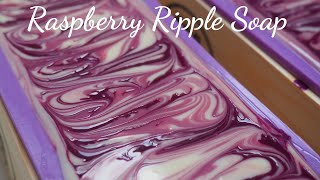 Drop Swirl Soap Making. RASPBERRY RIPPLE COLD PROCESS SOAP