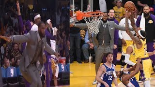 LeBron James Goes Crazy After Brandon Ingram Murders Corey Brewer With Show Time LA！