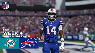 Miami Dolphins vs Buffalo Bills NFL Week 4 Simulation (Madden 24 Gameplay)