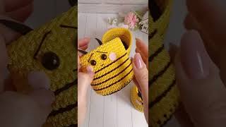 Basket Bee, how you can crochet it  #crochetideas #crochet #crochetanimals #crochetbee