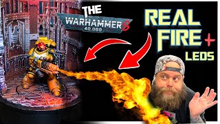 Games Workshop Warhammer Spacemarine shoots Real Flame?