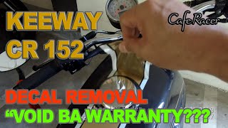 Euro Keeway Cafe Racer 152 - Decal Removal