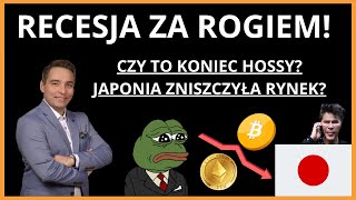 Recesja Zakończy Hossę Krypto?! 🔴 Krach na Bitcoin oraz Akcjach! Carry trade JPY, Obniżka stóp% FED