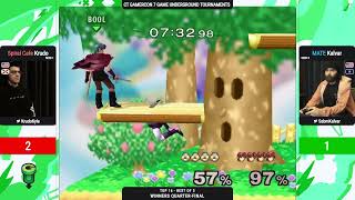 CT GamerCon 7 SSBM - Spiral | Krudo (Sheik) vs. MATE | Kalvar (Marth) - Melee WQF