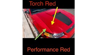 Performance red vs torch red difference ford mustang