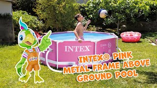 Intex® Pink Metal Frame Above Ground Pool