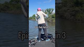 Bass fishing boat flip fail