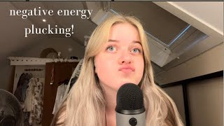 asmr | negative energy plucking, positive affirmations!