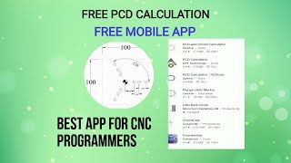 PCD CALCULATOR FREE MOBILE APP FOR CNC PROGRAMMERS