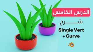 شرح بلندر بالعربي الدرس الخامس | Blender 3D Single Vert and Curve