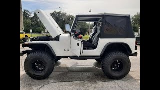 1994 White Jeep Wrangler YJ EFI 6 CYL   EZCustom4x4.com  EZJEEPS