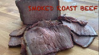 Smoked Roast Beef | offset smoker | sliced roast beef