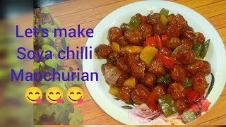 Let's make Soya Chilli Manchurian in my style, simple recipe for soya chilli.@shivanikirasoi1740