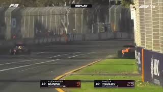 Nikola Tsolov deliberate crash f3 2024 australian GP