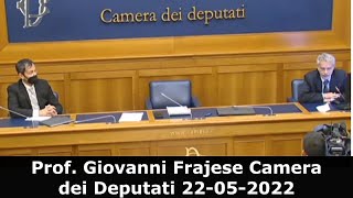 Professor Giovanni Frajese, intervento alla Camera dei Deputati - dati inquietanti