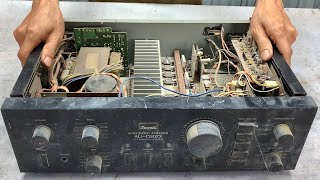 Restoration Damaged SANSUI AU- D507X Integrated Amplifier // Restore And Repair 155w 50Hz Amplifier