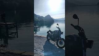 Yamaha XSR700 at Iseltwald SWITZERLAND 🇨🇭 #swiss #filmlocation #interlaken #iseltwald #motovlog