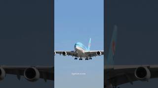 Korean Air Airbus A380-861 Landing at LAX Airport #lax #aviation