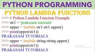 Lambda function in python