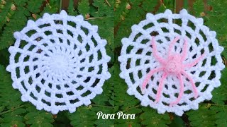 Crochet Spider Web I Crochet Halloween Decorations I Crochet Spider Web Coaster