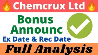 Chemcrux enterprises Bonus।Chemcrux enterprises bonus news।Chemcrux share news।Chemcrux share news।