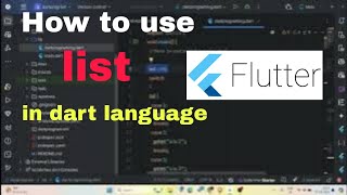 How to use list in dart language